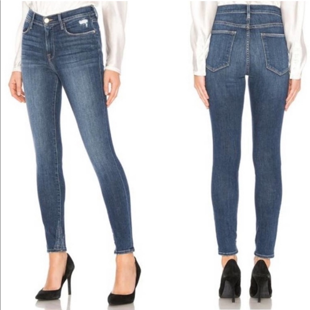 Frame Denim Le High Skinny Jeans Redgrave Size 26 N